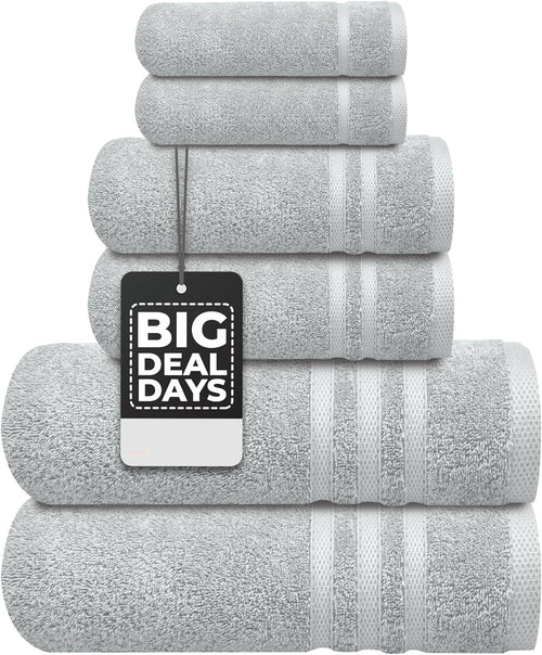 Egyptian Cotton 4 Face Cloths, 2 Hand Towels, 2 Bath Towels - 8 Piece 600GSM Towel Bale Towelsworld